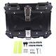 Motorcycle Luggage Waterproof Tail Box Scooter Trunk Storage Top Case 45l