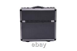 Pro XL Black / Gun Metal Aluminium Pilot Wheeled Trolley Case Hard Briefcase AR