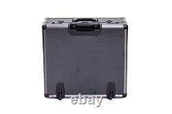 Pro XL Black / Gun Metal Aluminium Pilot Wheeled Trolley Case Hard Briefcase AR