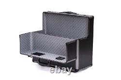 Pro XL Black / Gun Metal Aluminium Pilot Wheeled Trolley Case Hard Briefcase AR