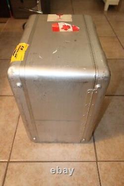 Rare Zero Halliburton Aluminium Case Square Shape Large Container Silver Box