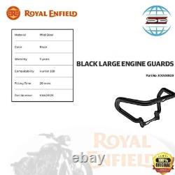 Royal Enfield Hunter 350 Black Large Engine Guard, Sumpguard & Bar End Mirrors