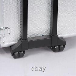 Sales Reps Large Aluminium Wheeled Storage Case with 24 Black Trays Side Access