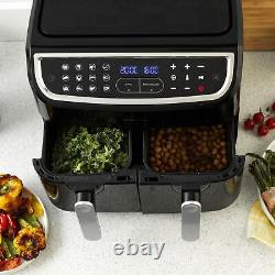 Salter Dual Air Fryer Large Double Basket 8.2L With 12 Cooking Functions & Timer