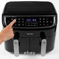 Salter Dual Air Fryer Large Double Basket 8.2L With 12 Cooking Functions & Timer