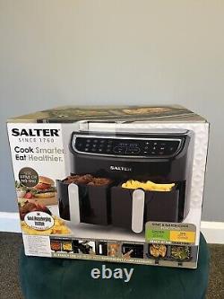 Salter EK4548 Dual Air Fryer Large Double Basket 8.2L New