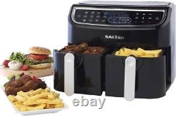 Salter EK4548 Dual Air Fryer Large Double Basket 8.2L New