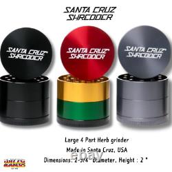 Santa Cruz Shredder Herb grinder Small, Med or large 4 Piece Gloss Herb Grinders
