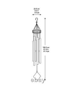 Stylecraft Harmonically-Tuned Aluminum Tubes Wind Chime, 8.9 Dia. X 61.4 H