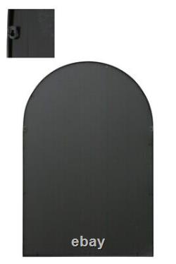 The Arcus New Extra Large Black Arched Garden Mirror 47x31 120x80cm