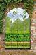 The Arcus New Extra Large Black Arched Garden Mirror 75 X 47 190 X 120cm