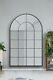 The Arcus New Extra Large Black Arched Window Mirror 75 X 47 190 X 120cm