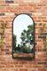 The Arcus New Extra Large Black Framed Arched Garden Mirror 31 X 16 80 X