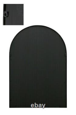 The Arcus New Extra Large Black Framed Arched Garden Mirror 39 X 27 100 x