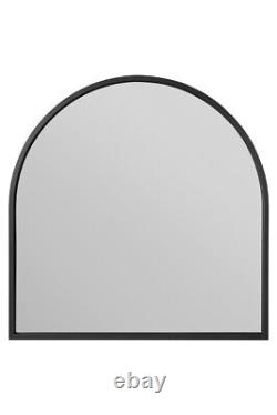 The Arcus New Extra Large Black Framed Arched Garden Mirror 39 X 39 100 x