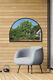 The Arcus New Extra Large Black Framed Arched Garden Mirror 49 X 35 125 X