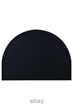 The Arcus New Extra Large Black Framed Arched Garden Mirror 49 X 35 125 x