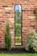 The Arcus New Extra Large Black Framed Arched Garden Mirror 67 X 12 170x30cm