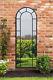 The Arcus New Extra Large Black Framed Arched Garden Mirror 67 X 24 170x60cm