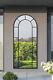 The Arcus New Extra Large Black Framed Arched Garden Mirror 75 X 33 190x85cm