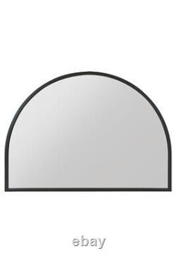 The Arcus New Extra Large Black Framed Arched Mirror 49 X 35 125 x 90cm