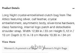 The Attico Long Night Silver Crystal Clutch $2200