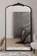 The Crown New Large Black Metal Frame Arch Mirror With Crown 68 X38 174x96cm