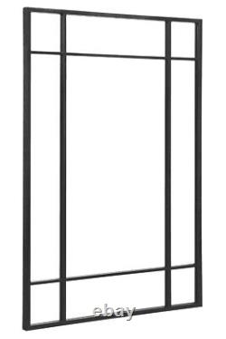 The Fenestra New Extra Large Black Contemporary Mirror 39 X 27 100 x 70cm