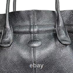 Tod's Women's Large Shoulder Bag Handbag Black Pebbled Leather Great Condition