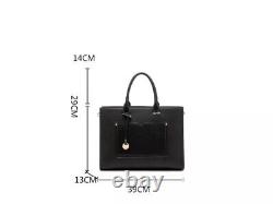 Women Briefcase Bag Large Black Color Shoulder Bag Leatherette Handbag Colorful