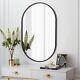 X-large Wall Mounted Mirror Bathroom Makeup Dressing Mirror Blackfloating Mirror