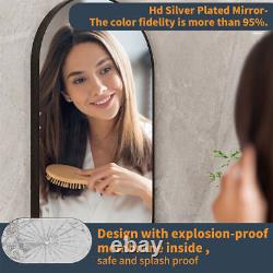 X-Large Wall Mounted Mirror Bathroom Makeup Dressing Mirror BlackFloating Mirror