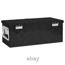 Boîte de rangement trapézoïdale en aluminium Coffre organisateur de coffre Boîte à outils ceinture vidaXL