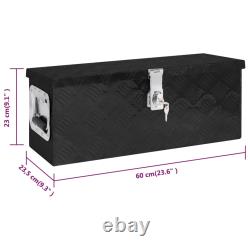 Boîte de rangement trapézoïdale en aluminium Coffre organisateur de coffre Boîte à outils ceinture vidaXL