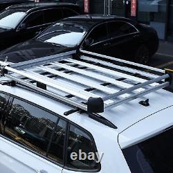 Grand panier de toit universel pour SUV de 1,6 mètres de rangement de rack de toit de véhicule de chargement cage porteuse