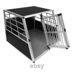 Grande boîte de transport en aluminium pour animaux de compagnie cage caisse de transport de voiture pour chien chat trapézoïdale