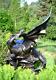 Grande Statue D'ornement De Jardin En Métal Représentant Un Dragon. Dragon Gallois De 2,3 Mètres De Haut.