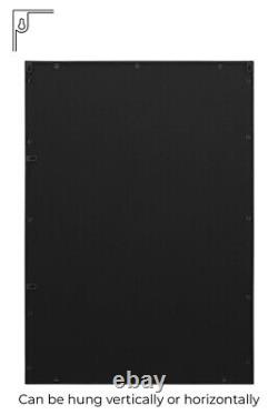 Le miroir contemporain noir extra large Fenestra New 39 x 27 pouces (100 x 70cm)