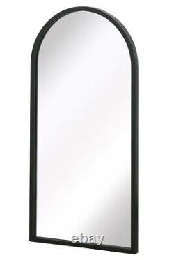 Le miroir de jardin arqué extra large Arcus Noir à cadre noir 31 x 16 80 x