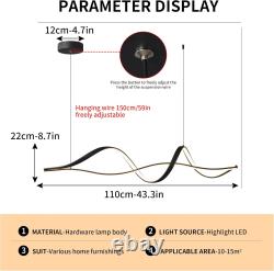 Lustre moderne GEADI, luminaires suspendus à LED dimmables avec télécommande