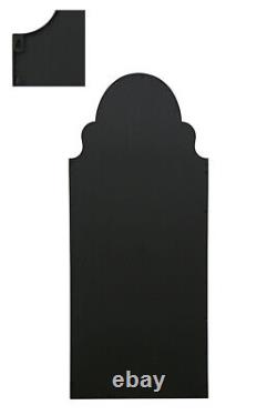 Miroir d'appui/mural arqué encadré noir de grande taille de MirrorOutlet 79 x 33 200 x 85cm