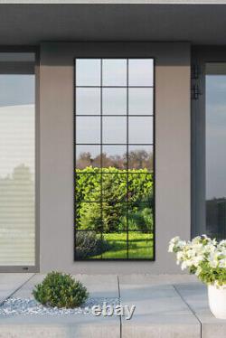 Miroir de jardin mural noir extra large MirrorOutlet 79 X 31 200 x 80cm