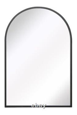 Miroir de jardin voûté en métal noir de grande taille de Mirroroutlet 47 X 31 120x80cm