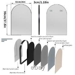 Miroir mural voûté de grande taille de qualité supérieure pour salle de bain, miroir de vanité fenêtré, décoration de cheminée