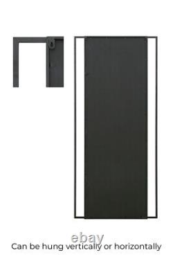 Miroir sur pied et mural moderne de grande taille, couleur noir, de la marque MirrorOutlet, dimensions 79 x 35 pouces (200x90 cm).