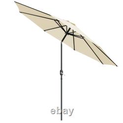 Parasol de jardin rond extra large 3M pour patio, protection solaire, parapluie en aluminium avec manivelle inclinable, neuf