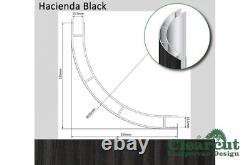 Profilé d'angle en aluminium extra large finition noire Hacienda 2440mm x 155mm x 15