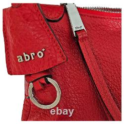 Sac à main de créateur Abro en cuir véritable de haute qualité, grand sac seau rouge, bandoulière