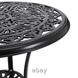 Table de jardin large de 68 cm TOUT Aluminium Fonte de fer Bistro extérieur Patio Cour